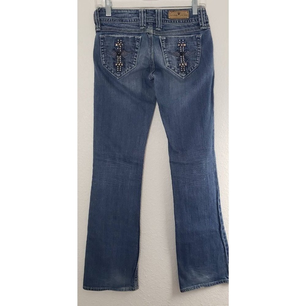 Miss Me Womens Bootcut Jeans Blue Embellished Studs Sang Real Only the Chosen 25